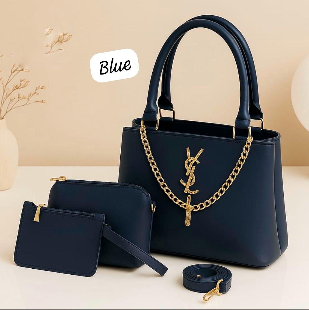 3PC YSL HIGH QUALITY SHOULDER BAGS FOR GIRLS