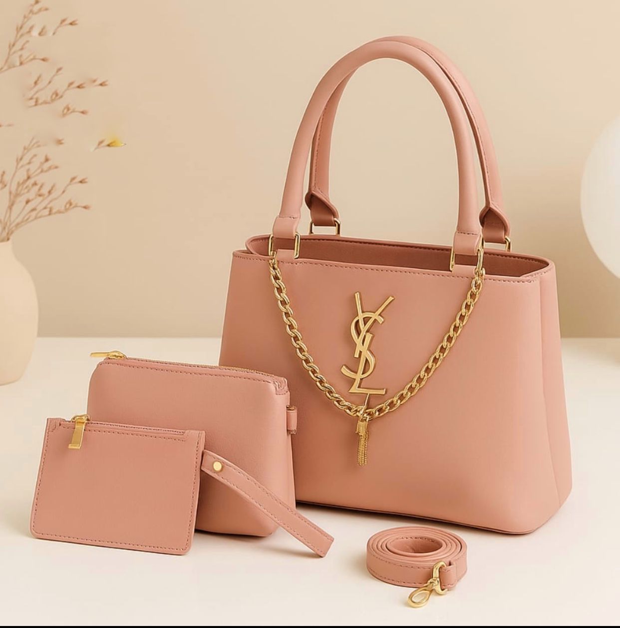 3PC YSL HIGH QUALITY SHOULDER BAGS FOR GIRLS