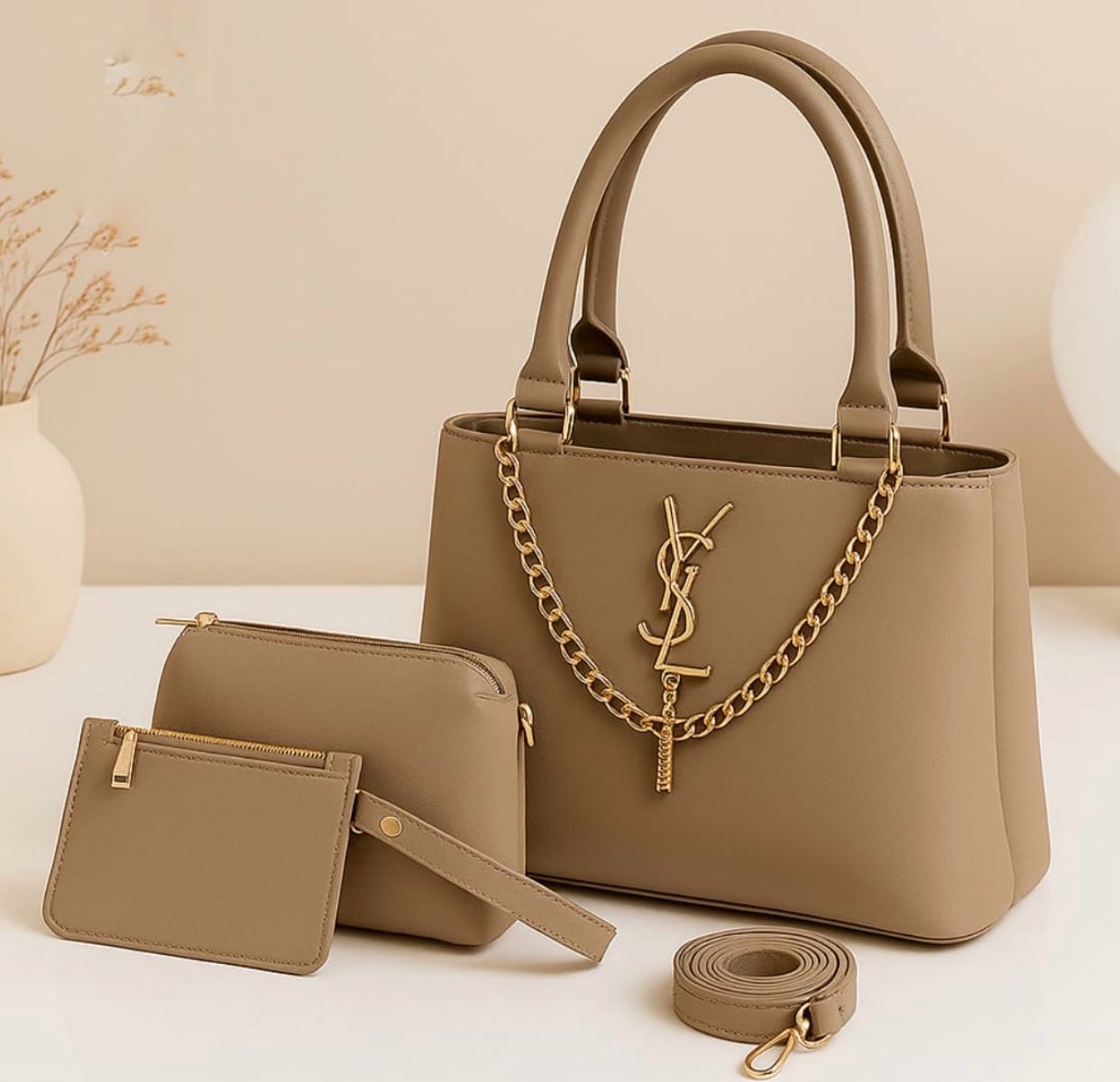 3PC YSL HIGH QUALITY SHOULDER BAGS FOR GIRLS