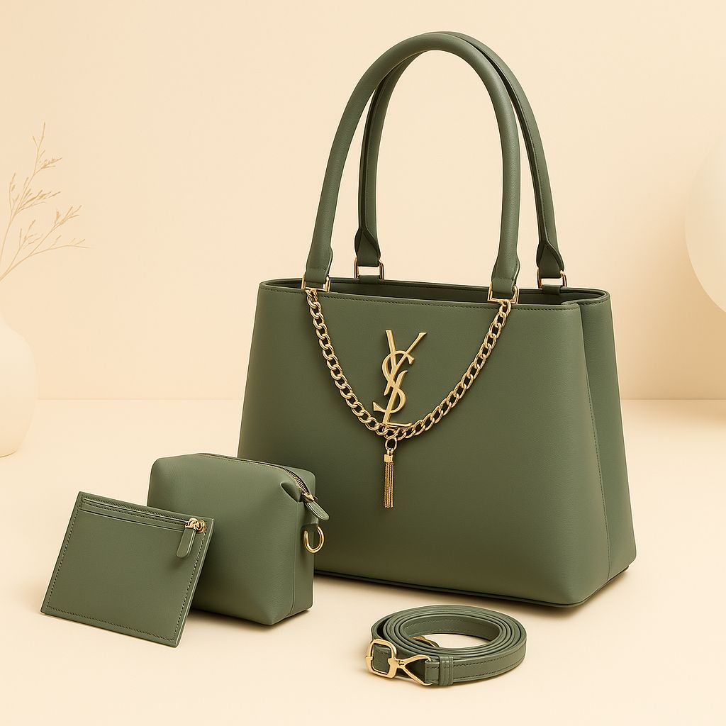 3PC YSL HIGH QUALITY SHOULDER BAGS FOR GIRLS