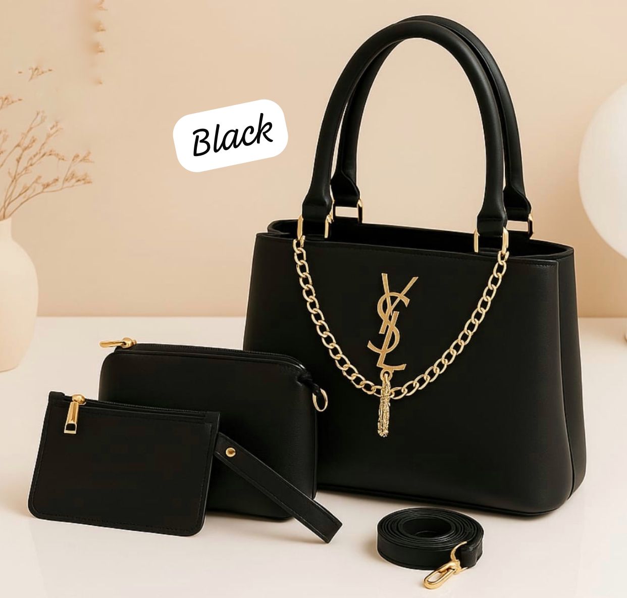 3PC YSL HIGH QUALITY SHOULDER BAGS FOR GIRLS