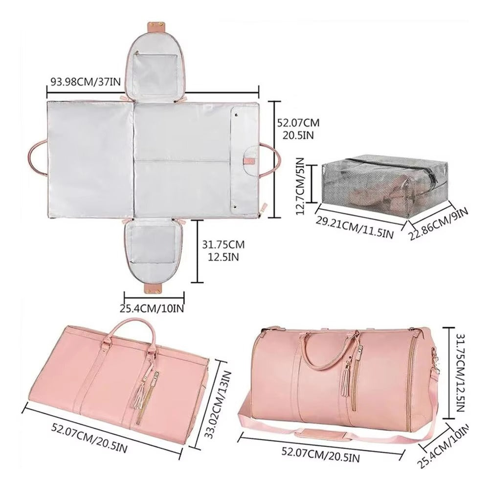 FOLDABLE PU LEATHER TRAVEL DUFFLE BAG – BIG SIZE