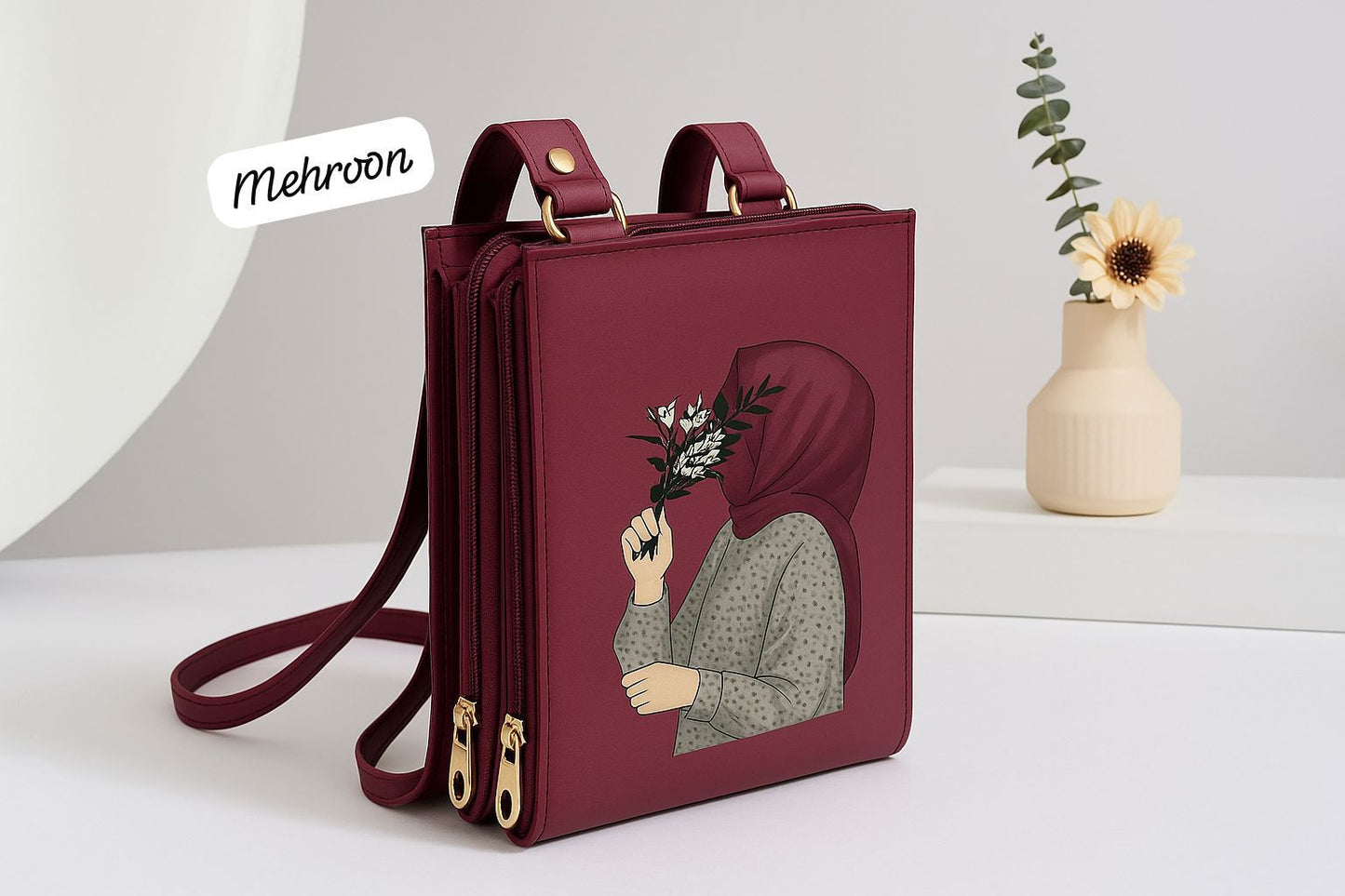 3 ZIPPER LUXURY CROSSBODY BAG FOR WOMEN
