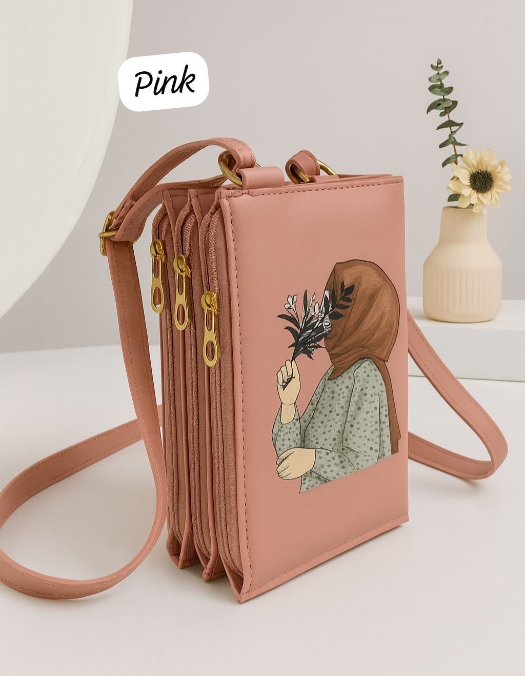 3 ZIPPER LUXURY CROSSBODY BAG FOR WOMEN