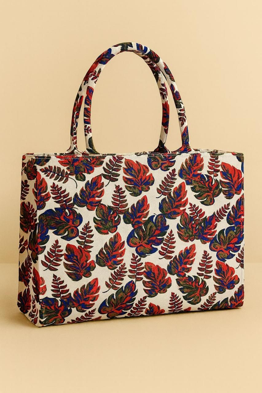 TRENDY CANVAS PRINTED SHOULDER BAG FOR GIRLS