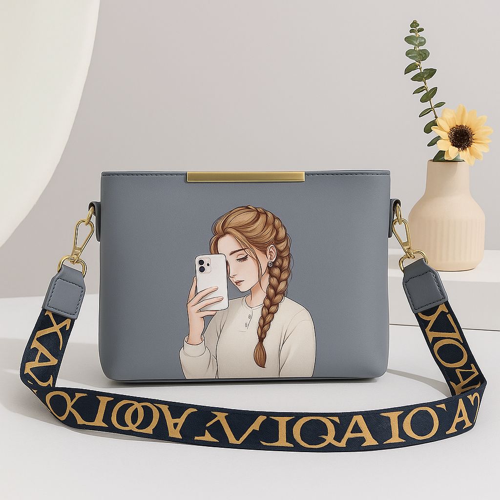 Shoulder Bag With Digital Print