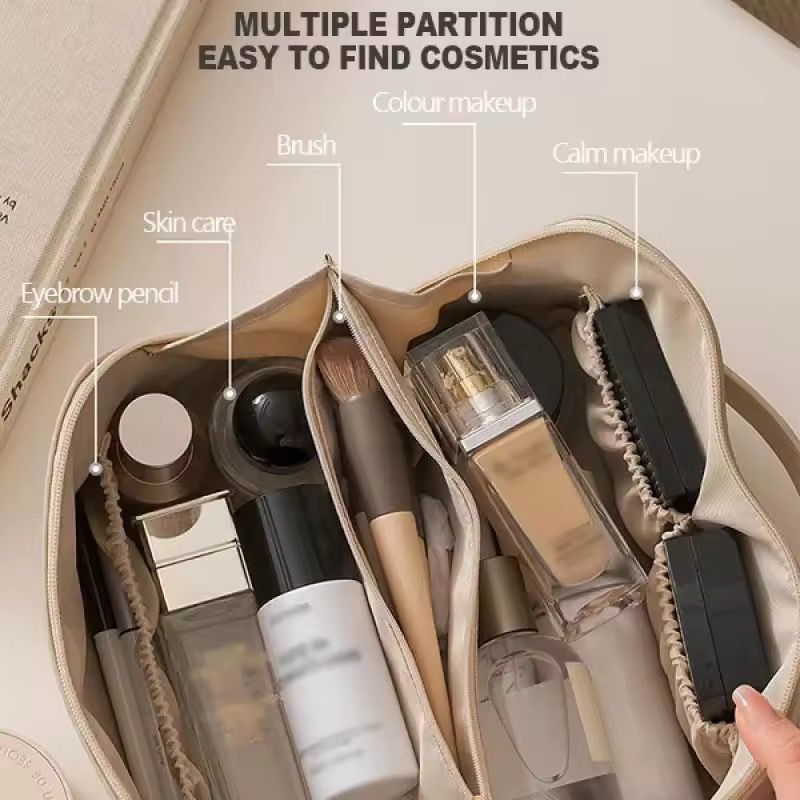 “PREMIUM PU LEATHER TRAVEL TOILETRY BAG