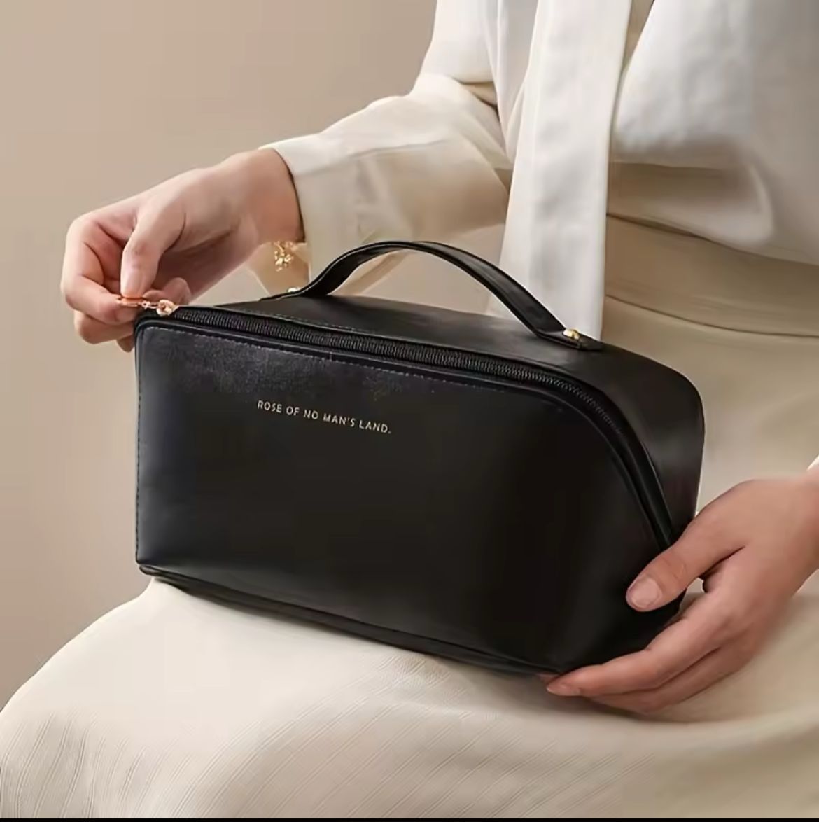 “PREMIUM PU LEATHER TRAVEL TOILETRY BAG