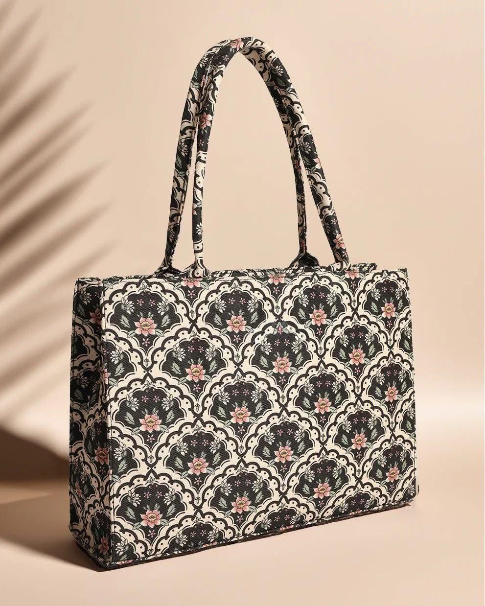 TRENDY CANVAS PRINTED SHOULDER BAG FOR GIRLS