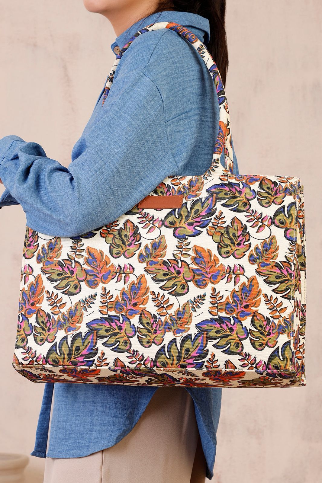 TRENDY CANVAS PRINTED SHOULDER BAG FOR GIRLS