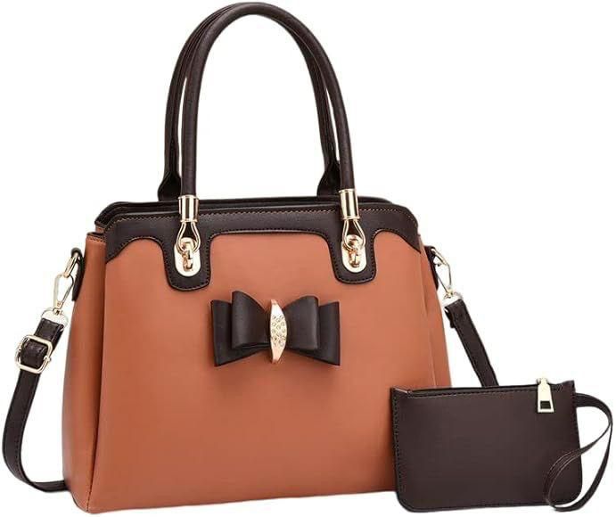 High Quality 2-Piece Bow Style Handbag Set with Wallet – Long Belt