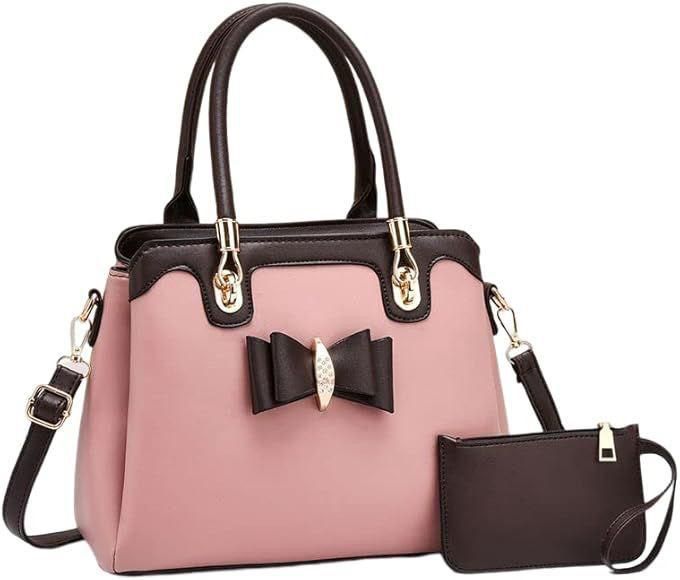 High Quality 2-Piece Bow Style Handbag Set with Wallet – Long Belt