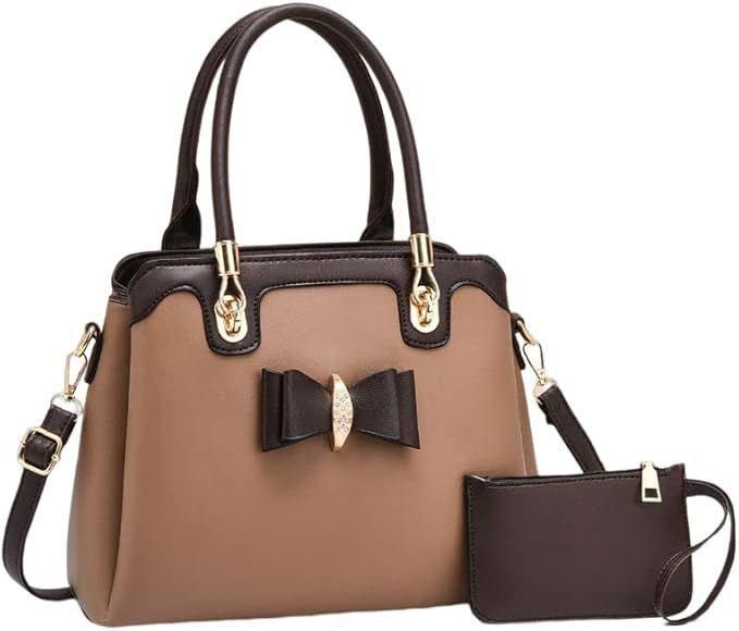 High Quality 2-Piece Bow Style Handbag Set with Wallet – Long Belt