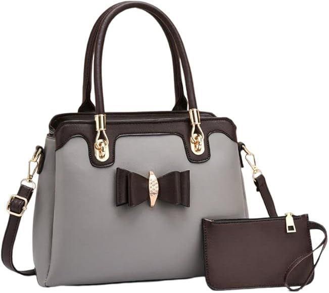 High Quality 2-Piece Bow Style Handbag Set with Wallet – Long Belt