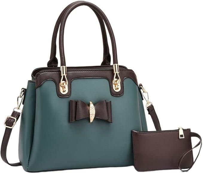 High Quality 2-Piece Bow Style Handbag Set with Wallet – Long Belt