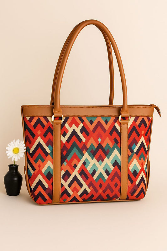 TRIBAL PATTERN TOTE BAG